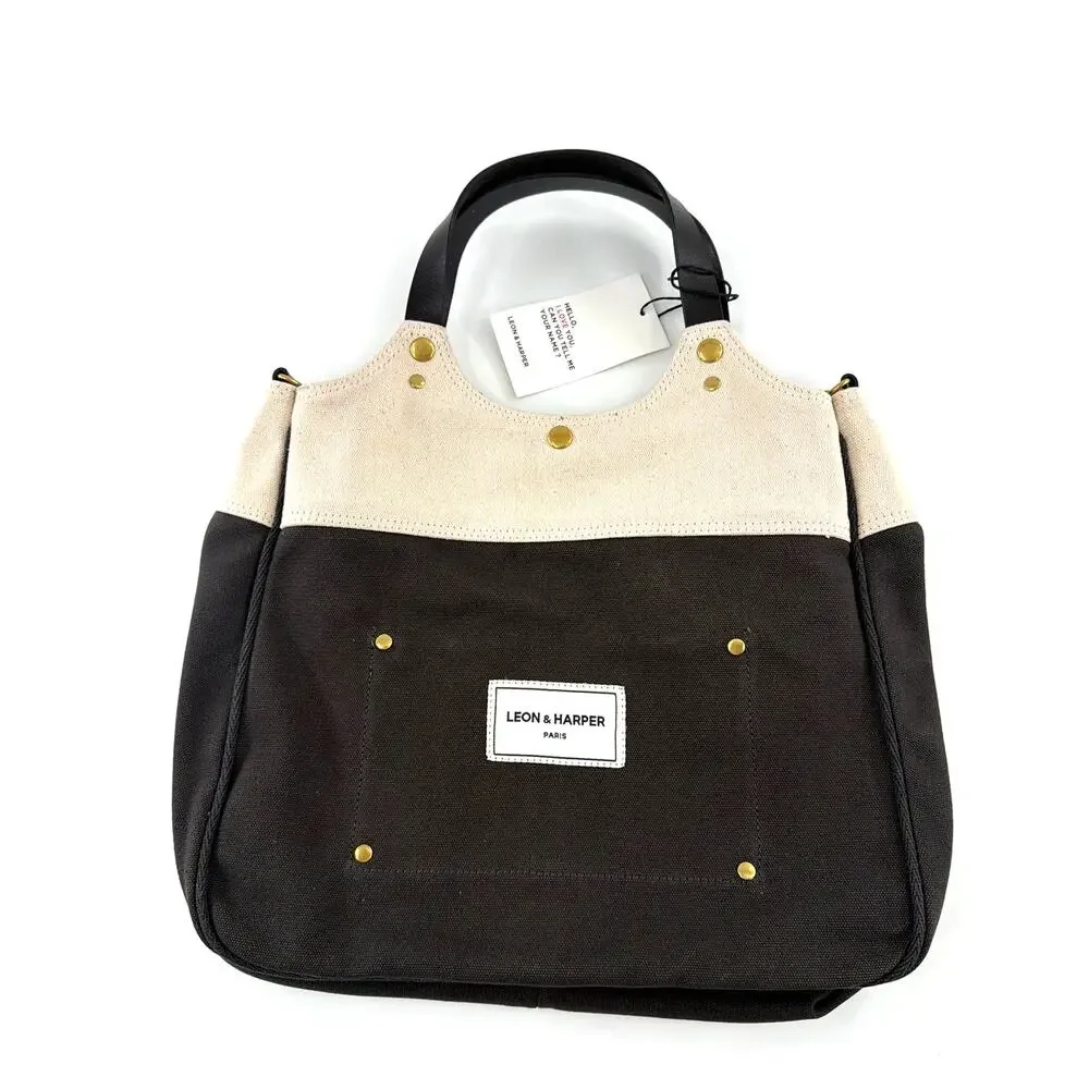 Leon & Harper Anna PLN Mini Tote Bag Carbone - Picture 5 of 11